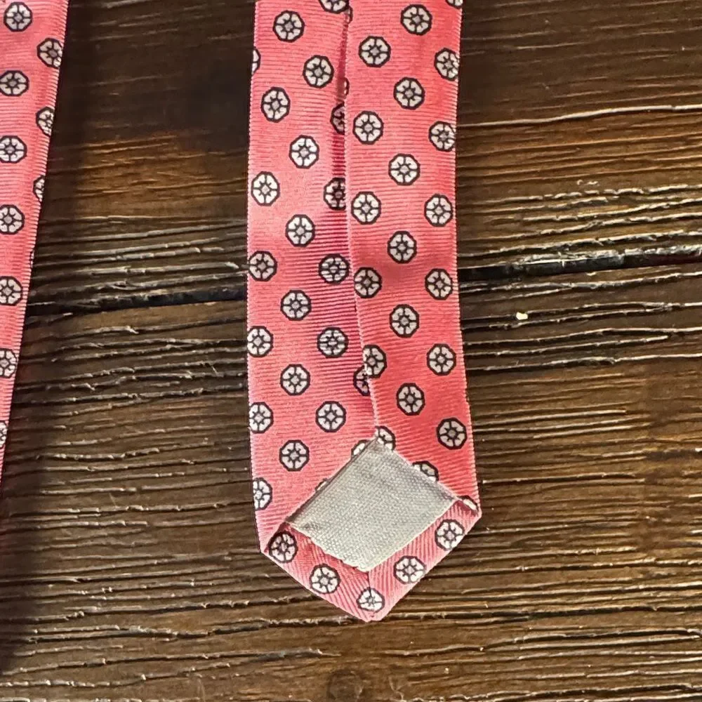 Mario Valentino Pink Polka Dot Tie